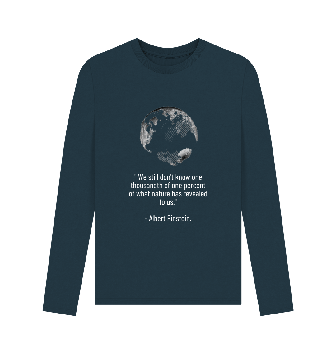 Denim Blue Printed Long Sleeve T Shirt