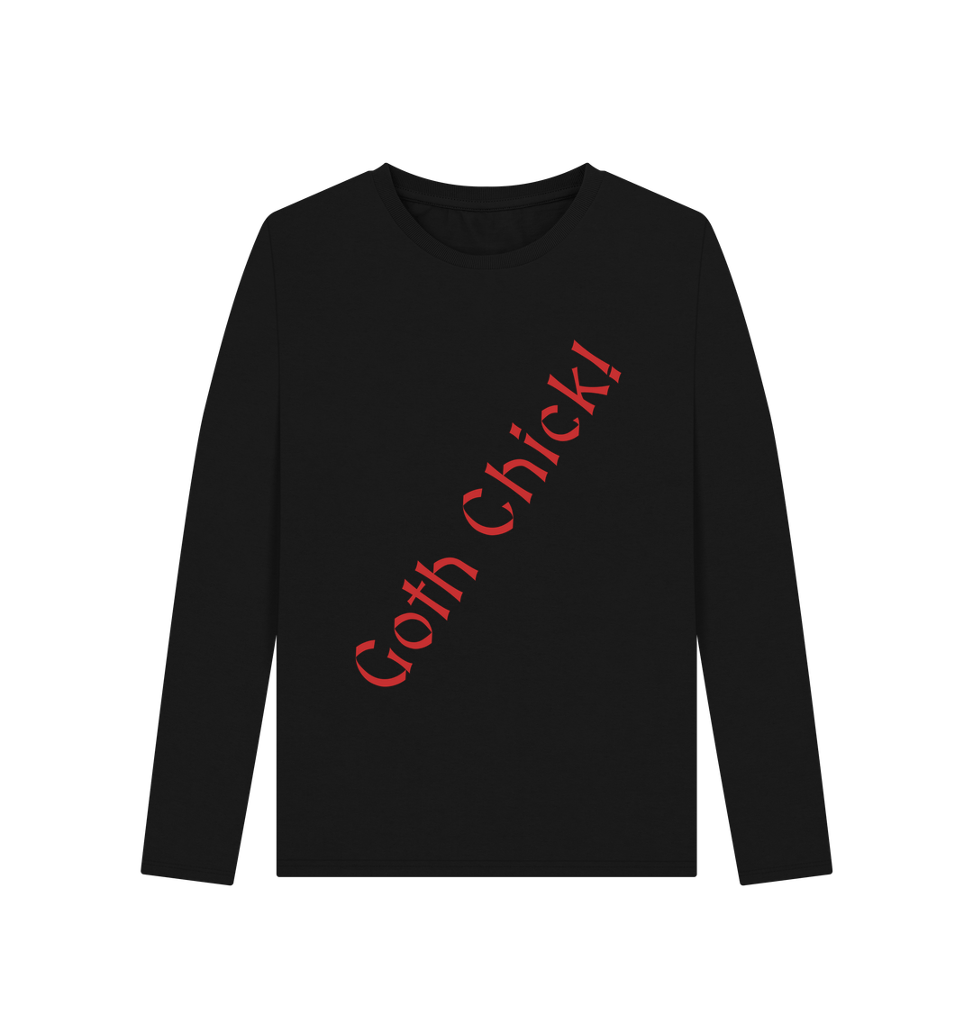 Black Printed Long Sleeve T Shirt