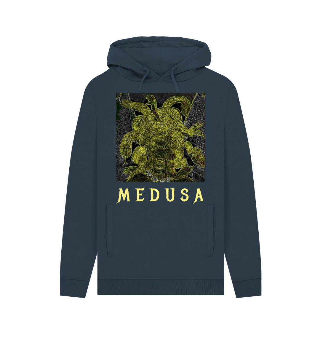 Navy Printed Hoody