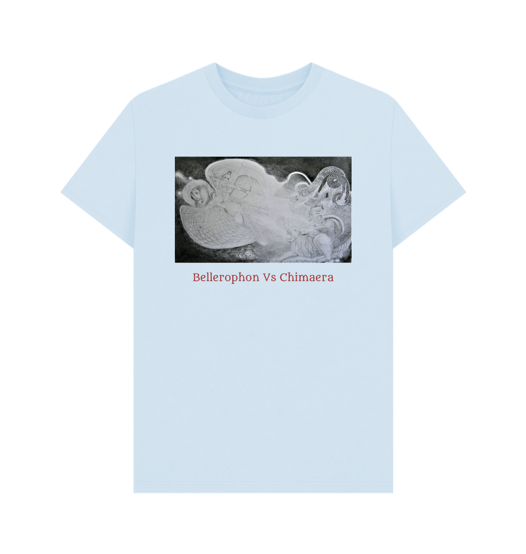 Sky Blue Printed T-shirt