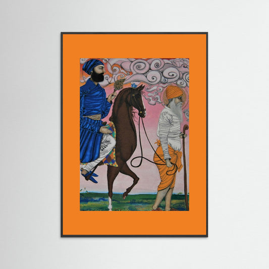 Guru Angad Dev on Horseback.