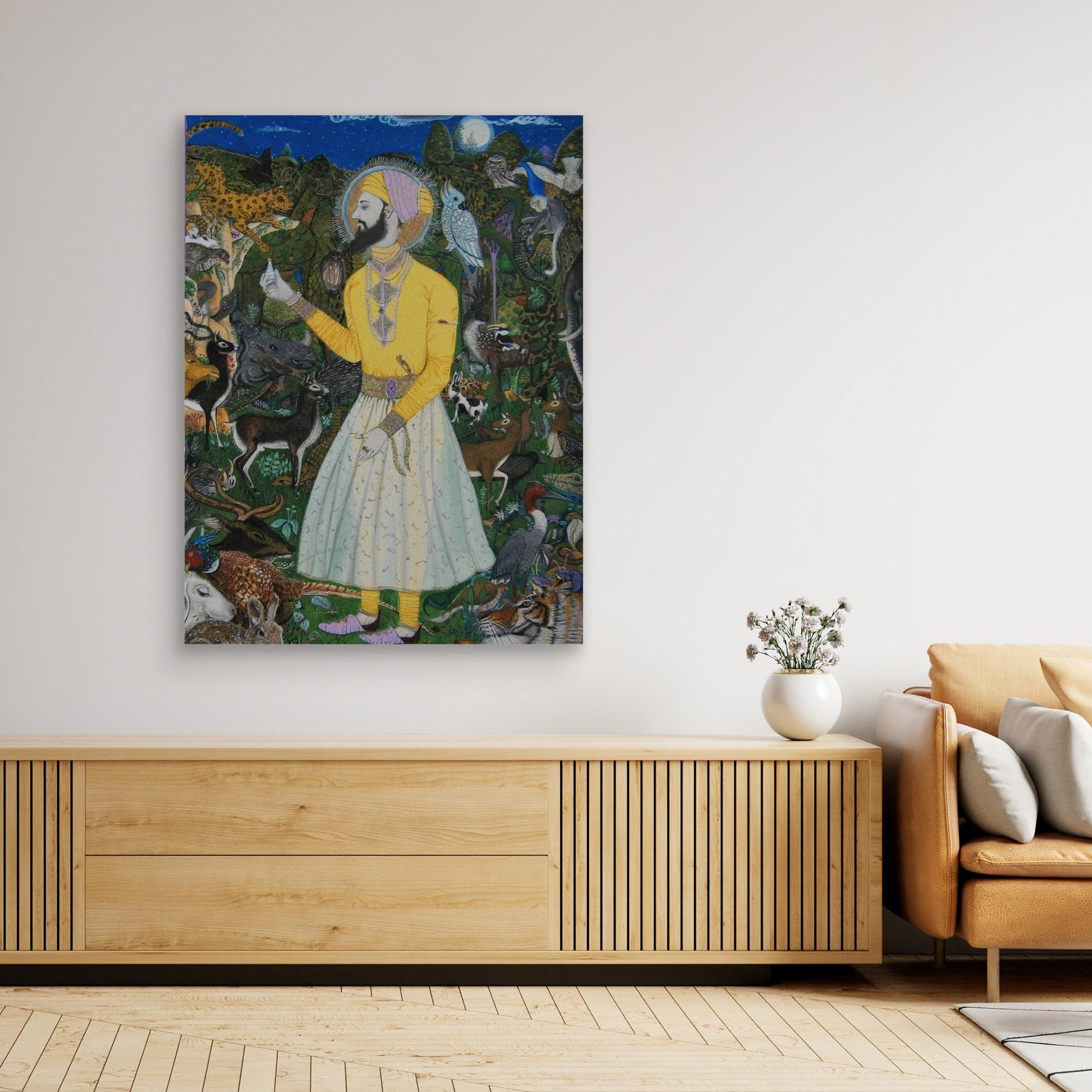 Guru Har Rai In The Celestial Garden