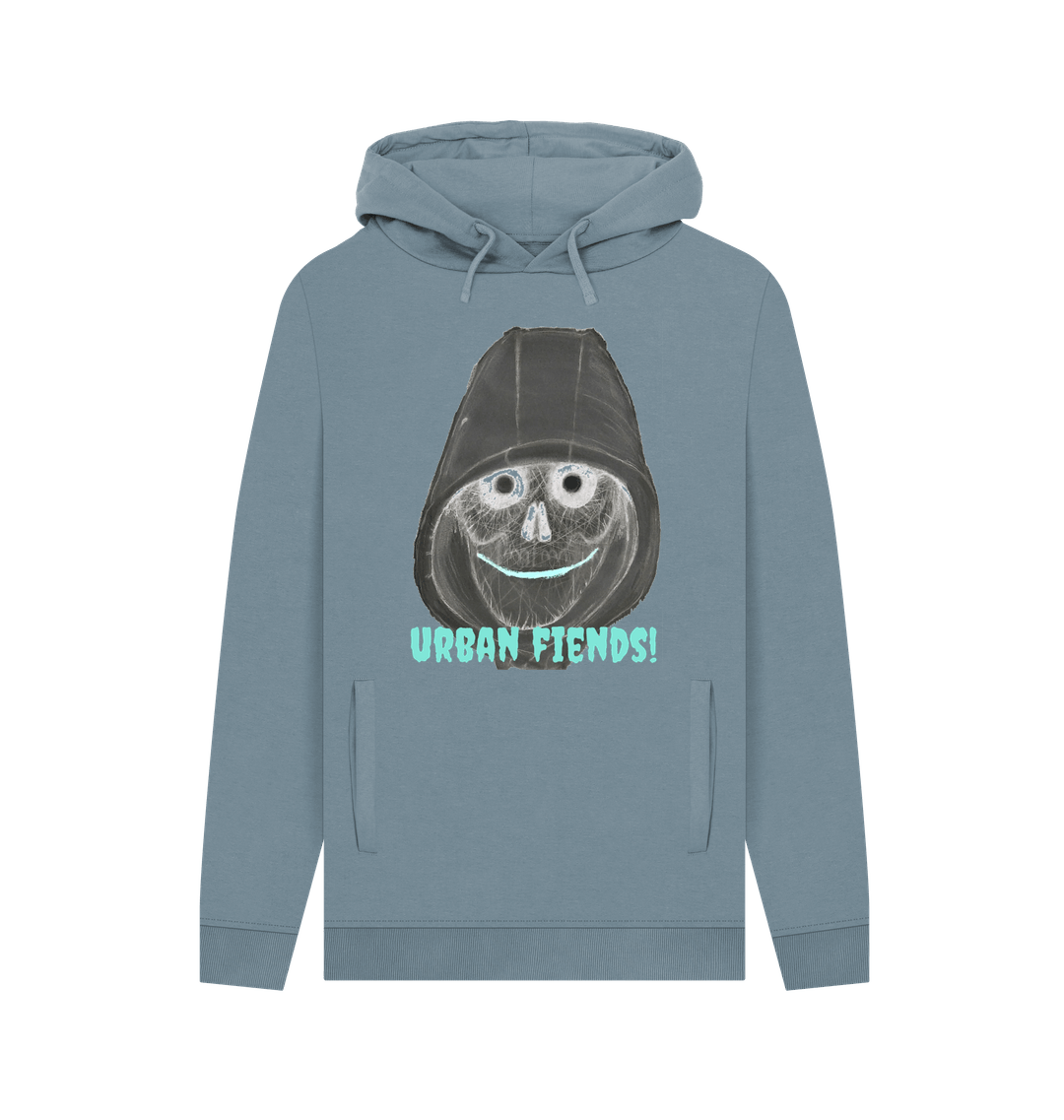 Stone Blue Printed Hoody