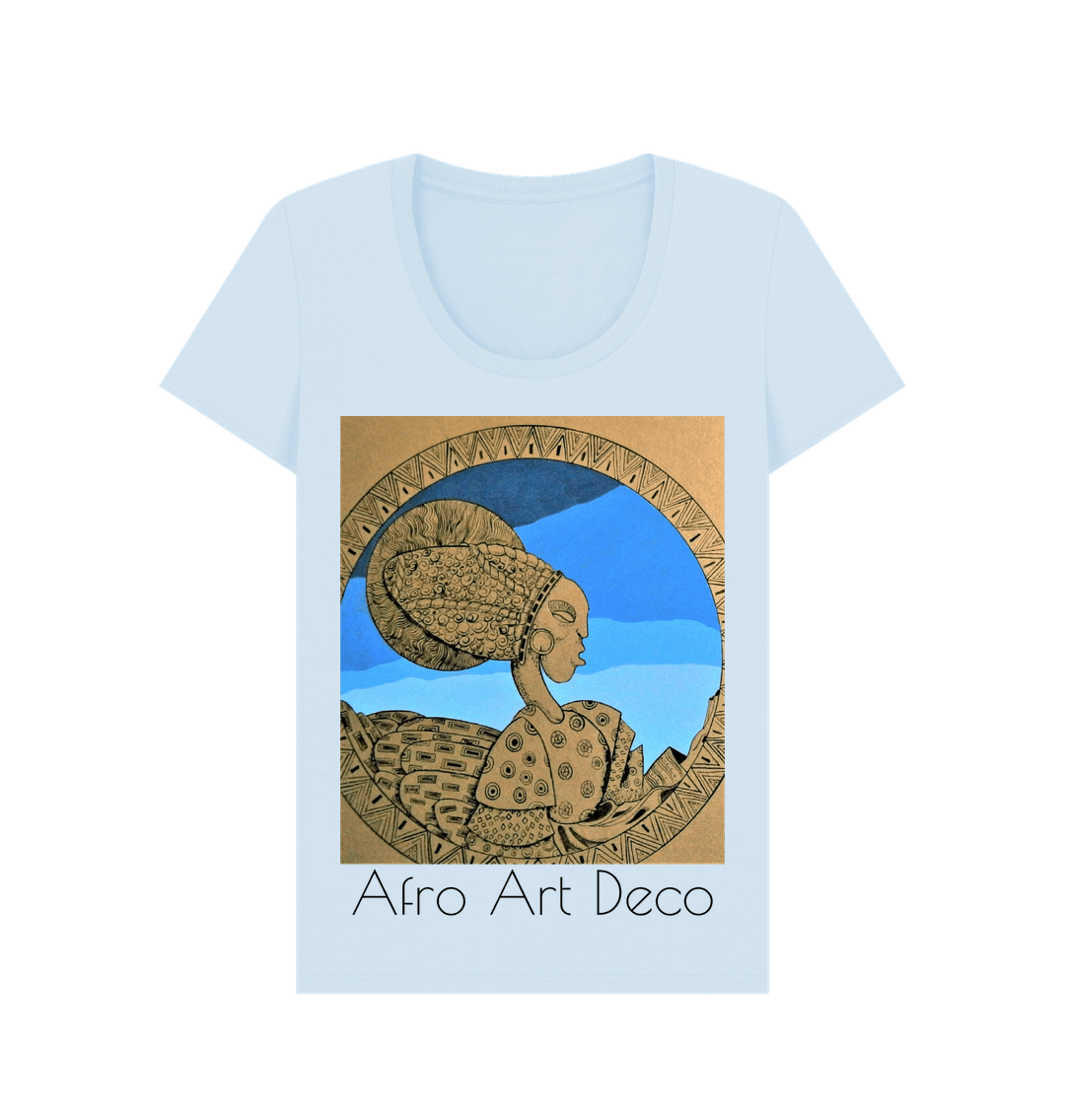 Sky Blue Printed T-shirt