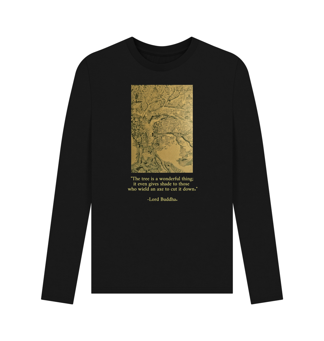Black Printed Long Sleeve T Shirt