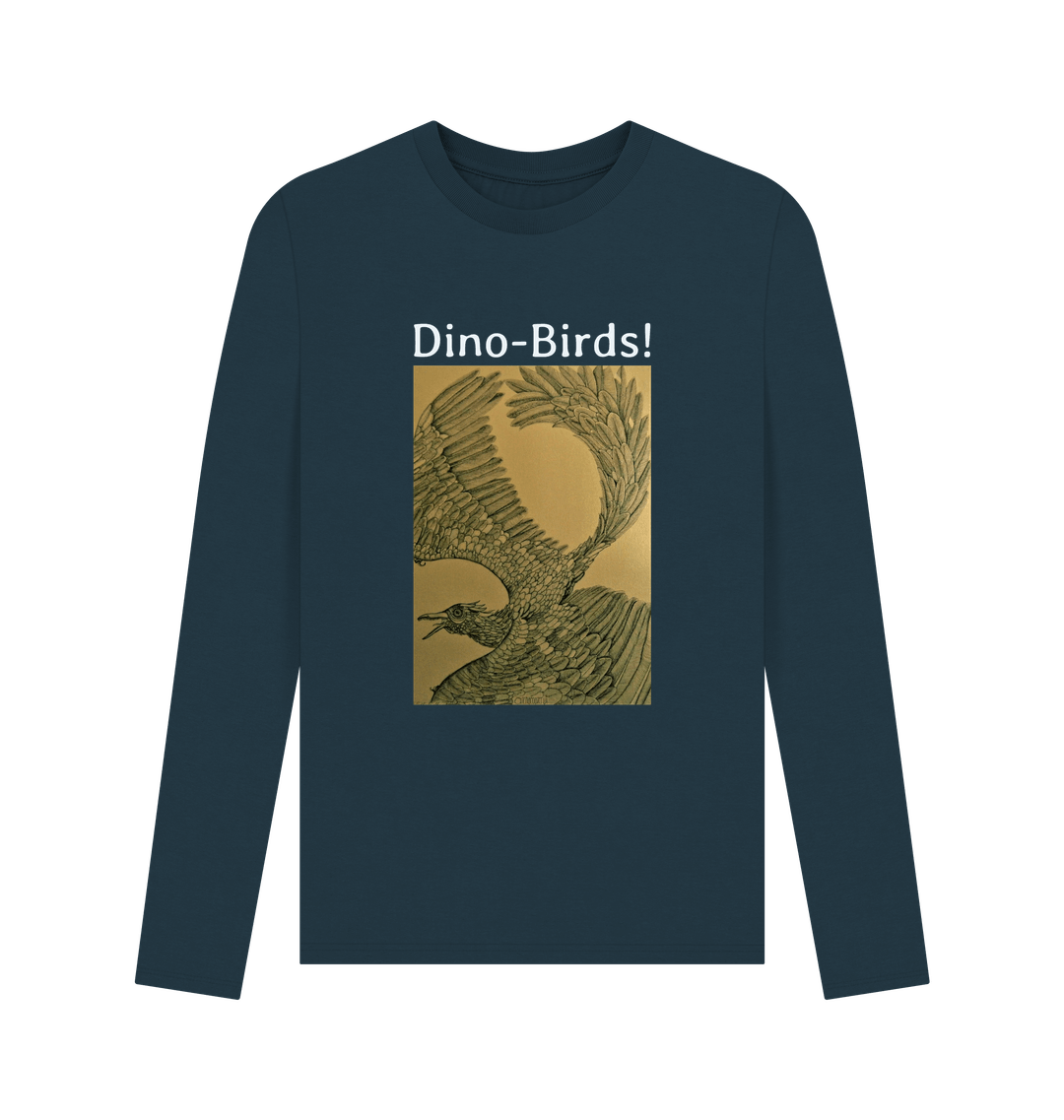 Denim Blue Printed Long Sleeve T Shirt
