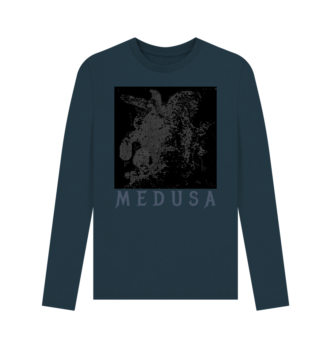 Denim Blue Printed Long Sleeve T Shirt