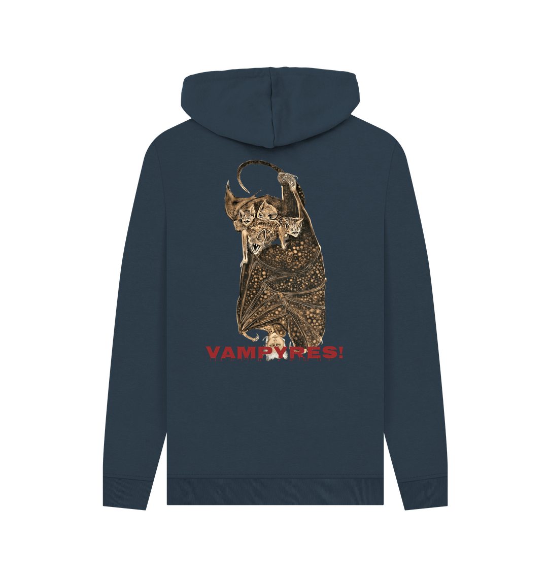 Navy Printed Hoody