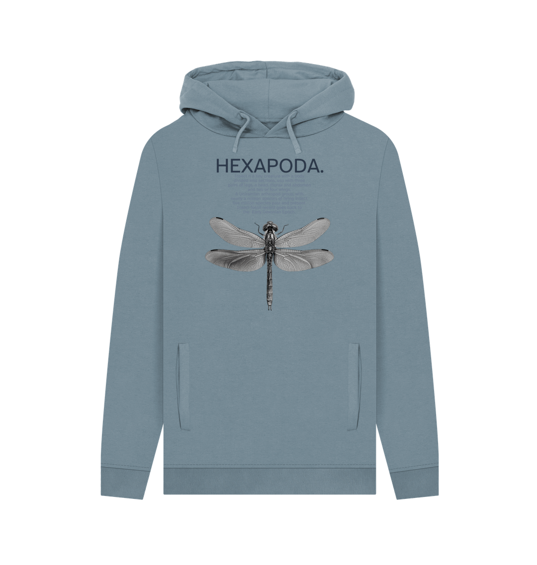 Stone Blue Printed Hoody