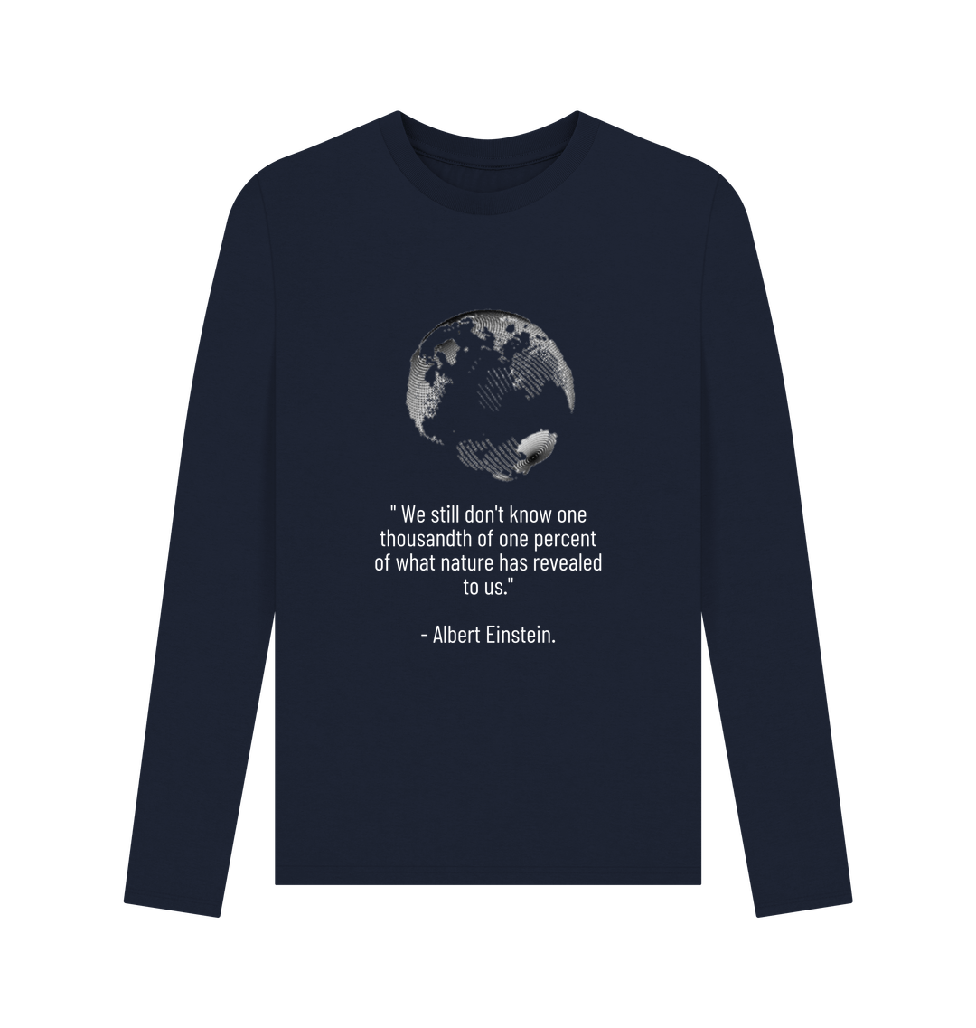 Navy Blue Printed Long Sleeve T Shirt