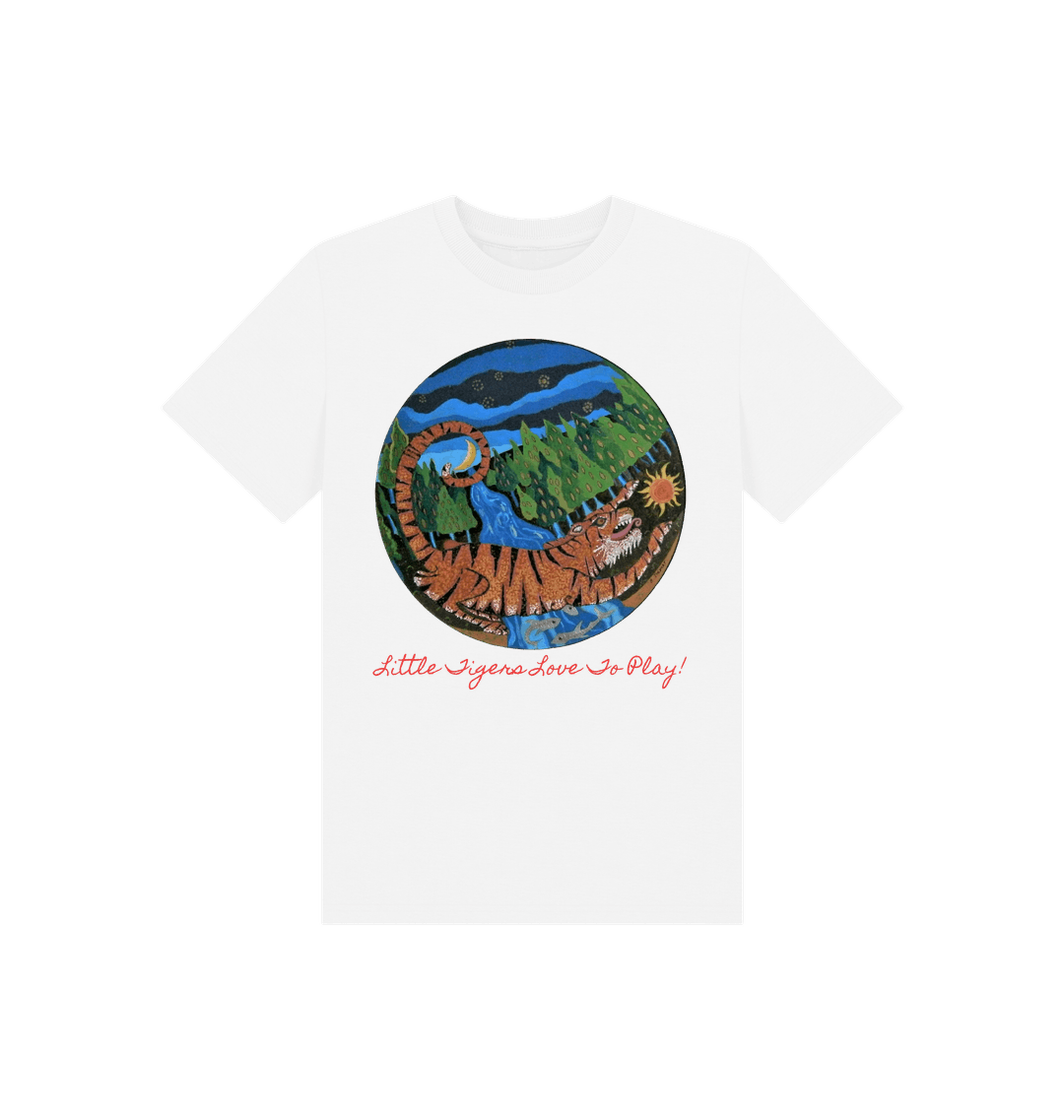White Printed Kids T-Shirt