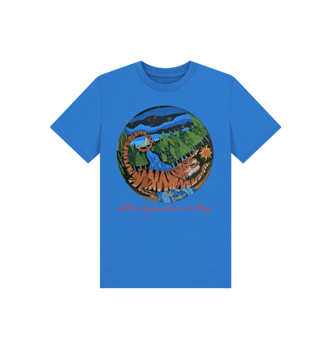 Bright Blue Printed Kids T-Shirt