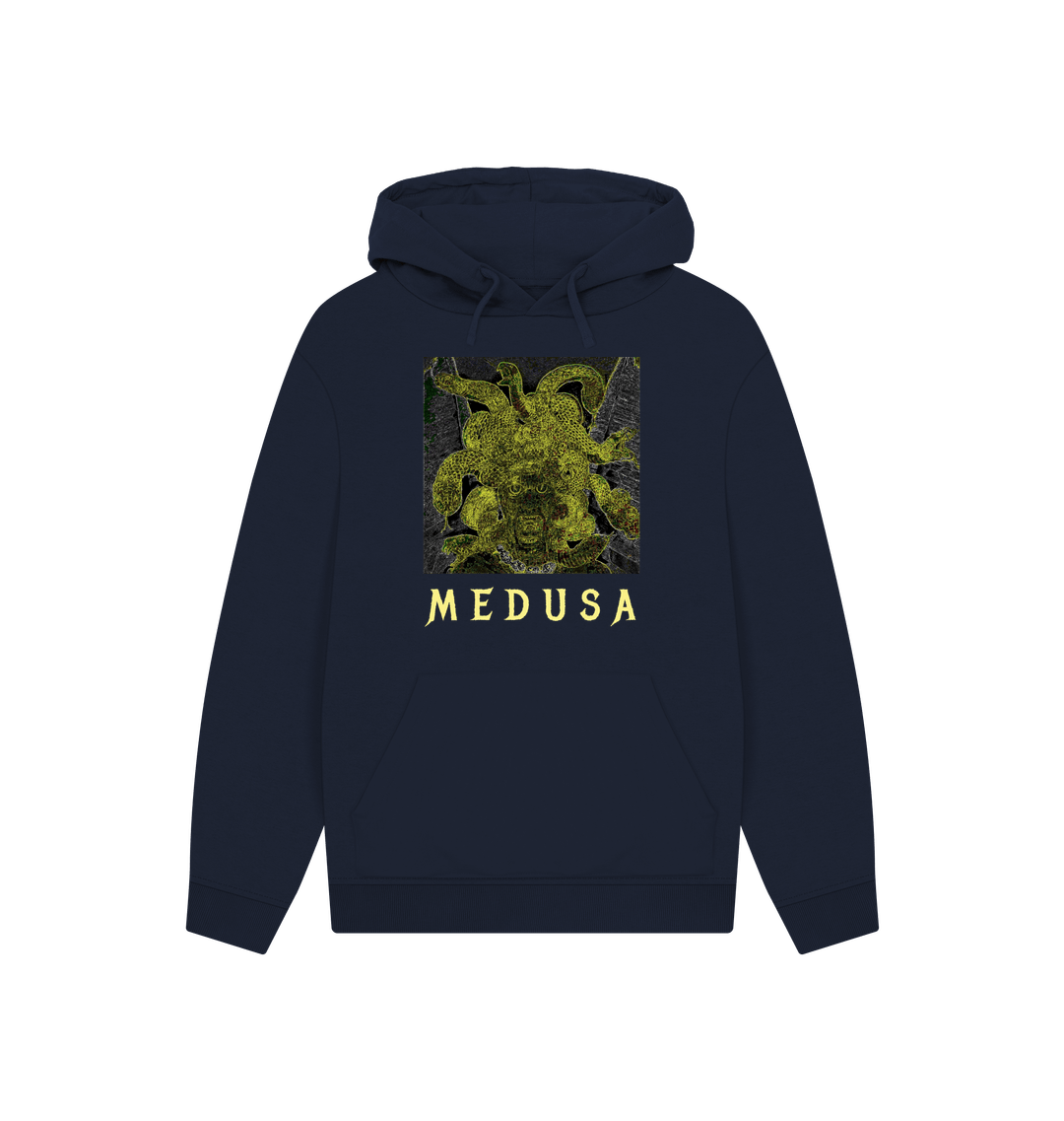 Navy Printed Hoody