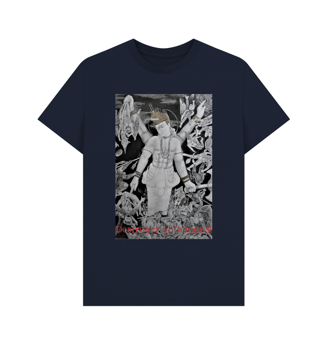 Navy Blue Printed T-shirt