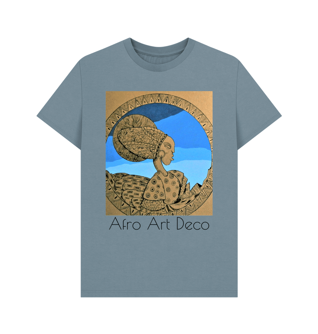 Stone Blue Printed T-shirt