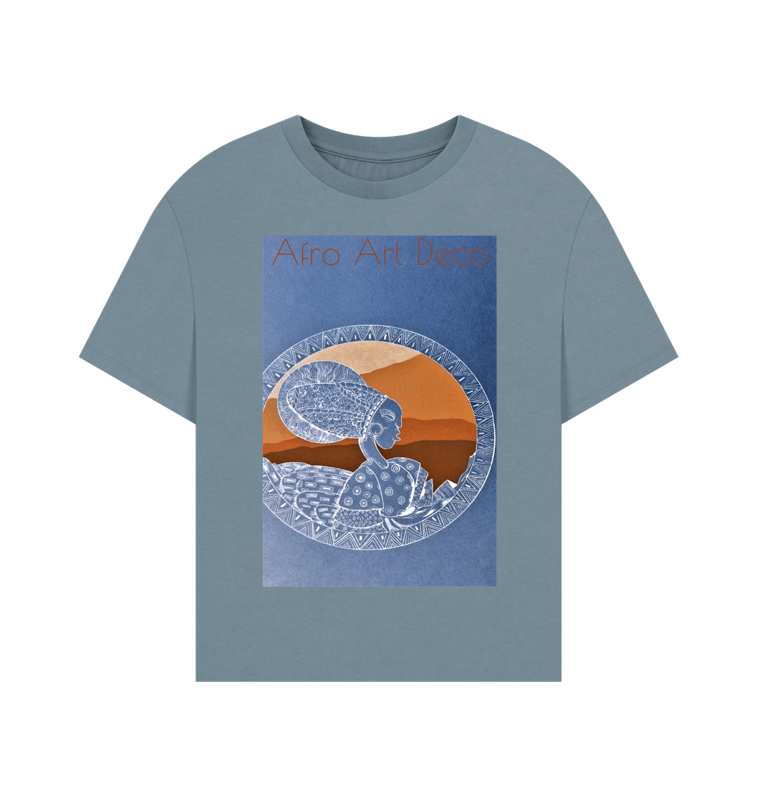 Stone Blue Printed T-shirt