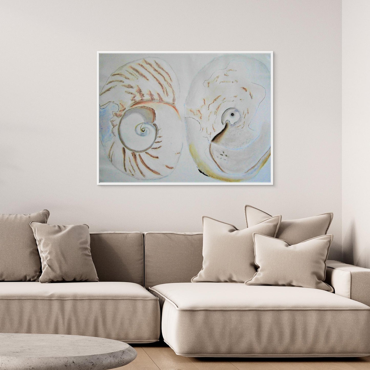 Sea Shells In White.