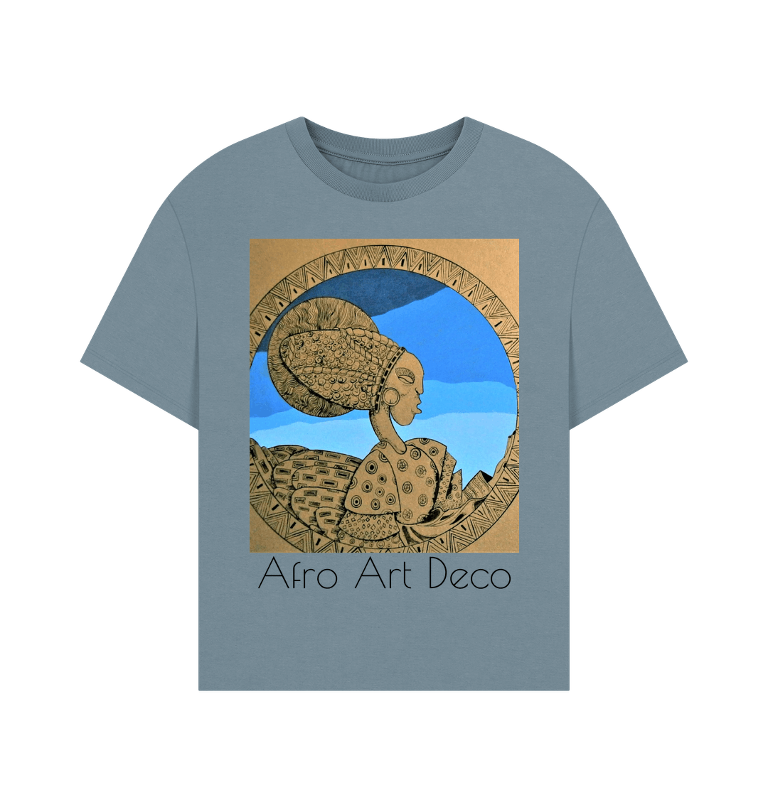 Stone Blue Printed T-shirt