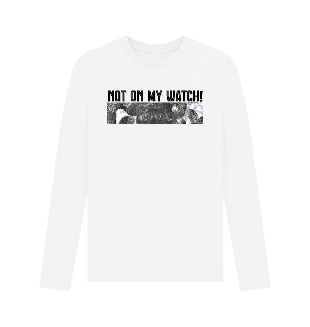 White Printed Long Sleeve T Shirt
