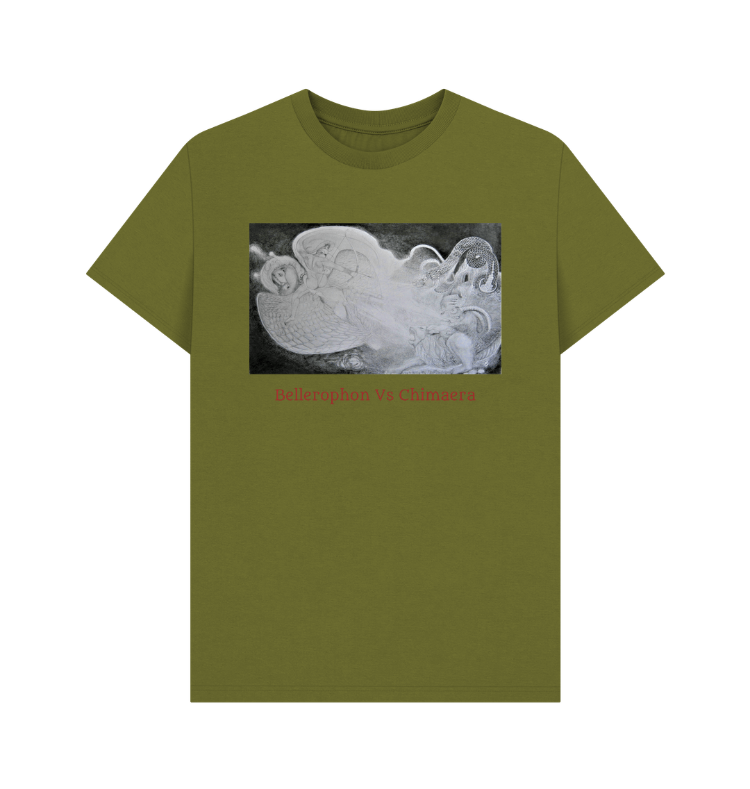 Moss Green Printed T-shirt