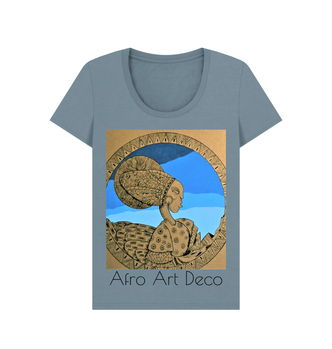 Stone Blue Printed T-shirt