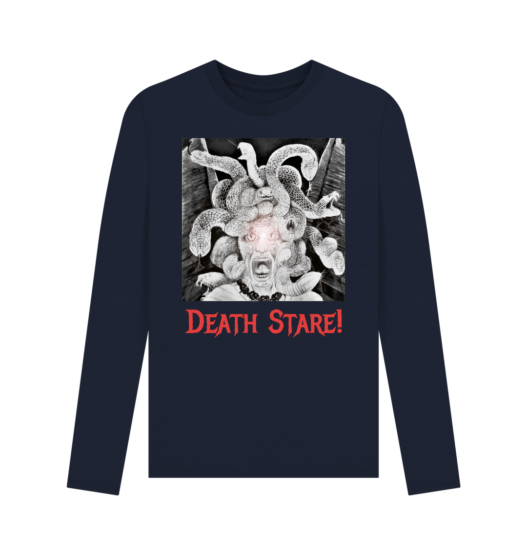 Navy Blue Printed Long Sleeve T Shirt