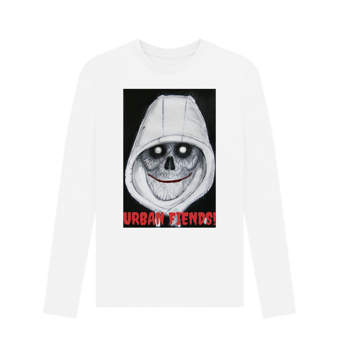White Printed Long Sleeve T Shirt