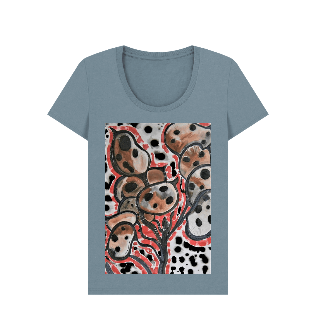 Stone Blue Printed T-shirt