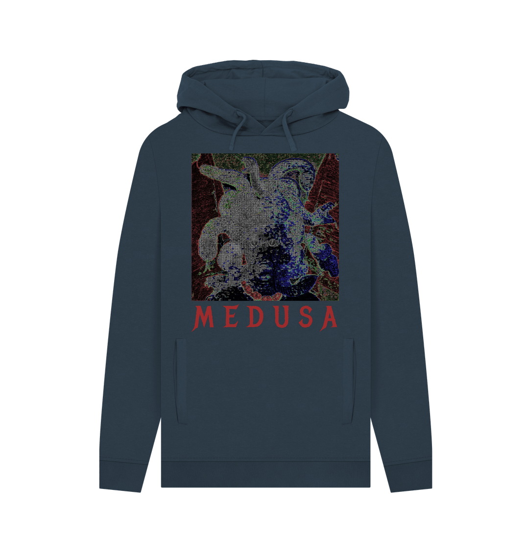 Navy Printed Hoody