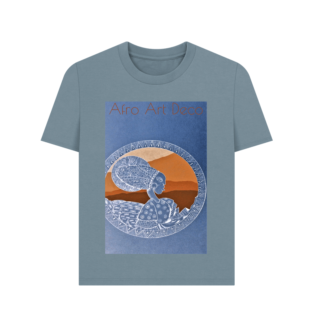 Stone Blue Printed T-shirt