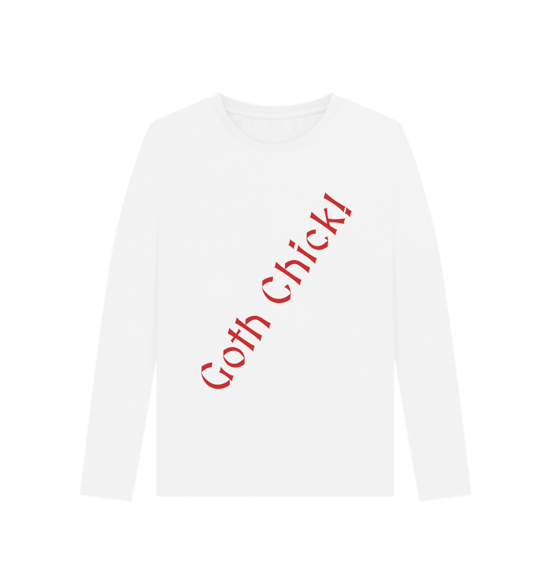 White Printed Long Sleeve T Shirt
