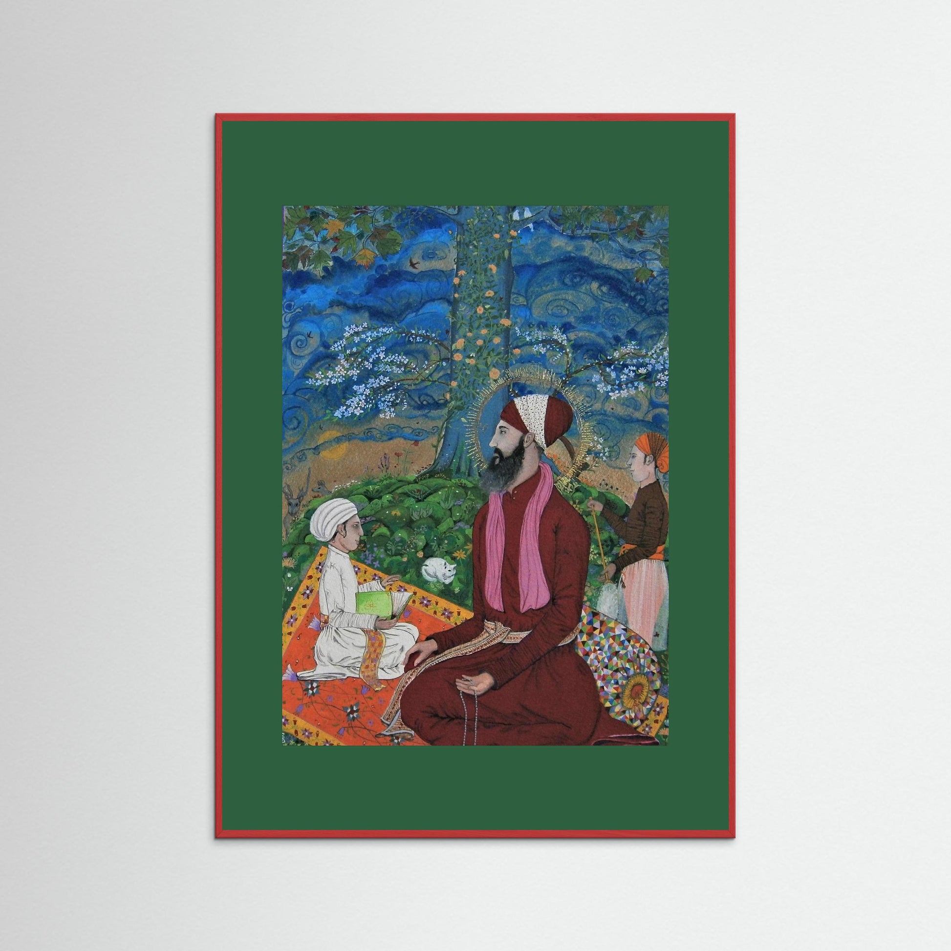 Guru Ram Das under a Chenar Tree.