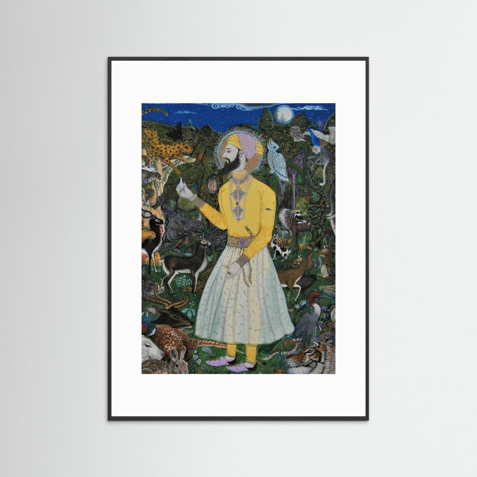 Guru Har Rai In The Celestial Garden