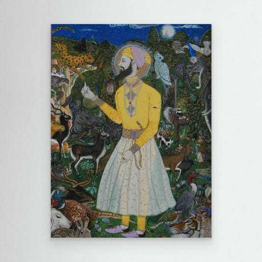 Guru Har Rai In The Celestial Garden