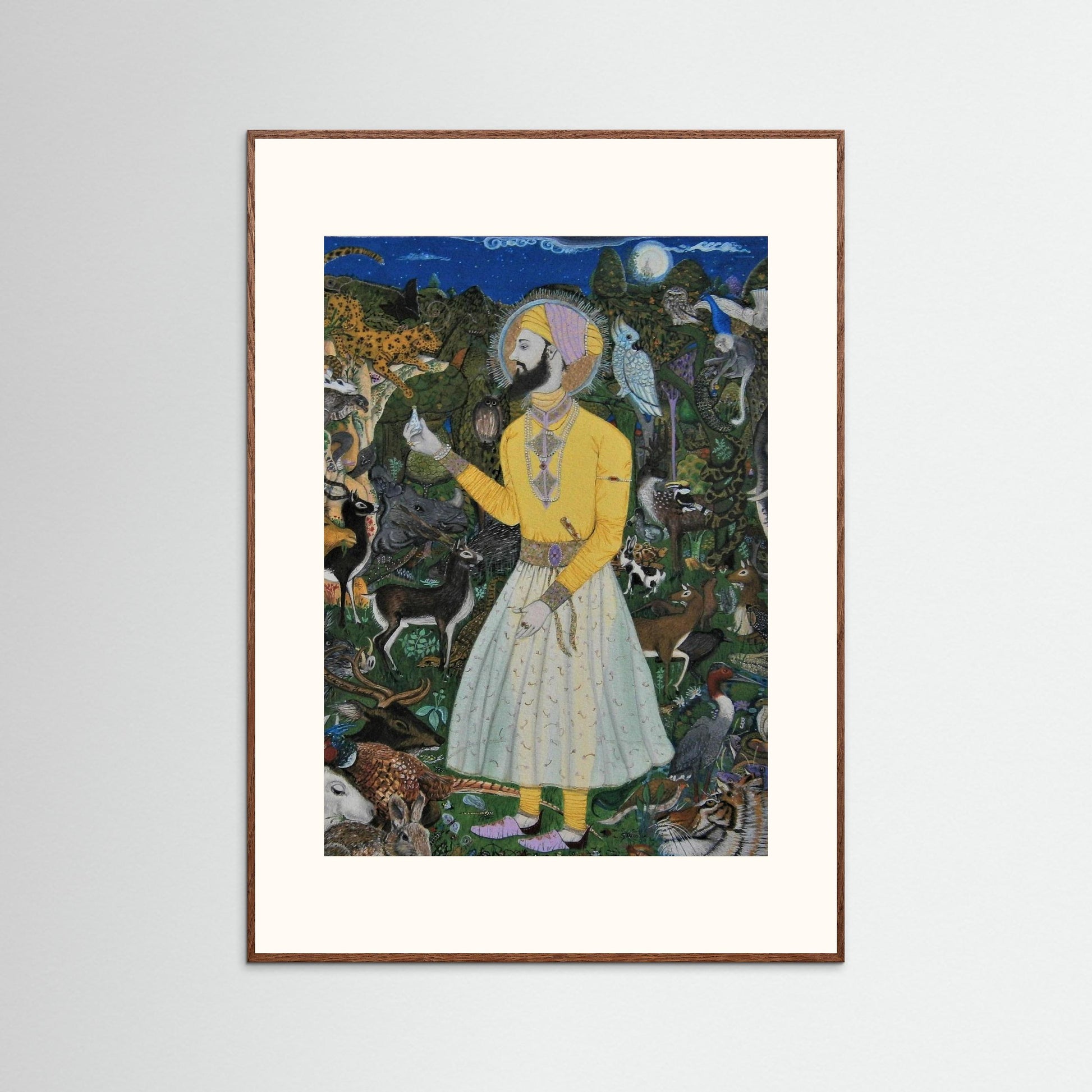 Guru Har Rai In The Celestial Garden